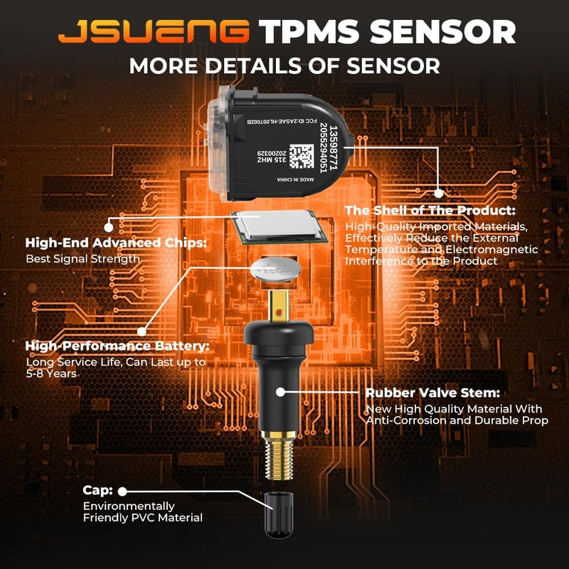 Jsueng GM 13598771 Tire Pressure Monitoring System TPMS Sensor 315MHz - Image 4